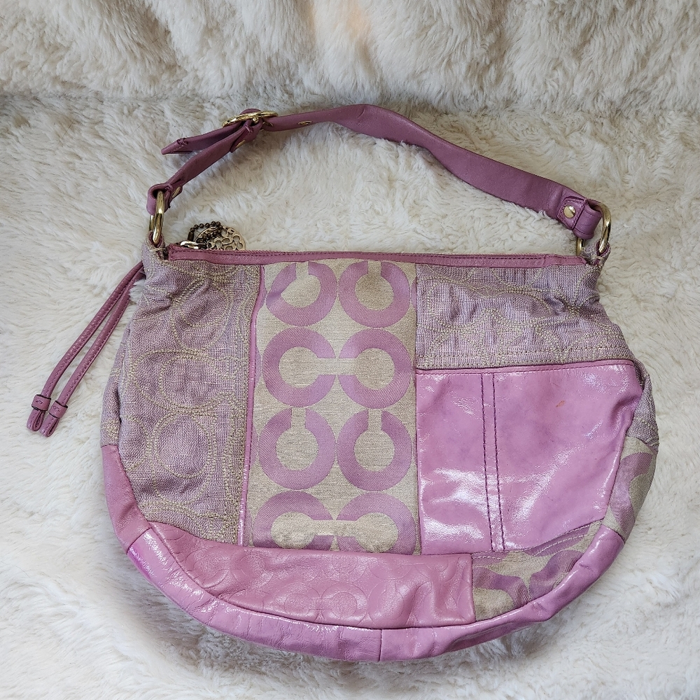 Coach Ali Patchwork Pieced Hobo Bag Y2K Purple - Picture 4 of 16